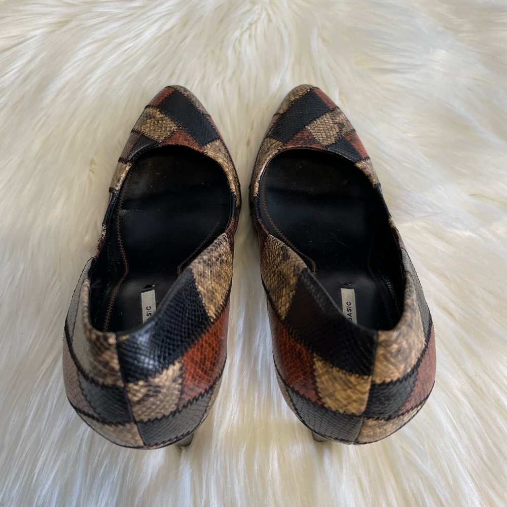 Zara Basic Black And Brown Patchwork Animal Print… - image 8